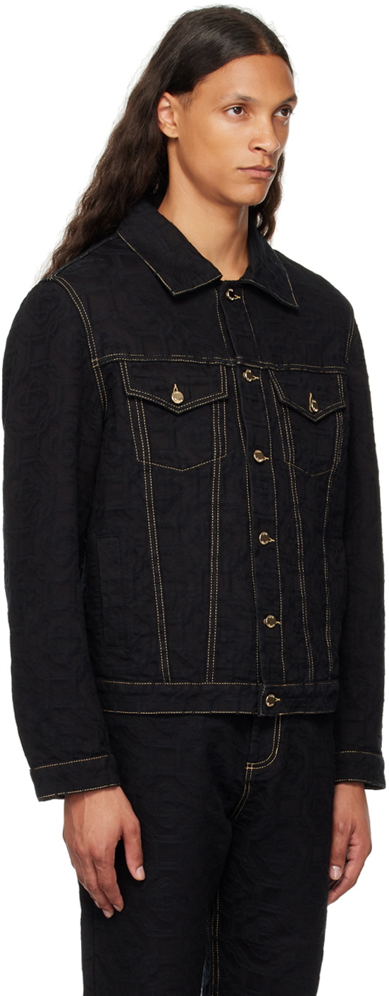 Casablanca Black Monogram Jacquard Denim Jacket Casablanca