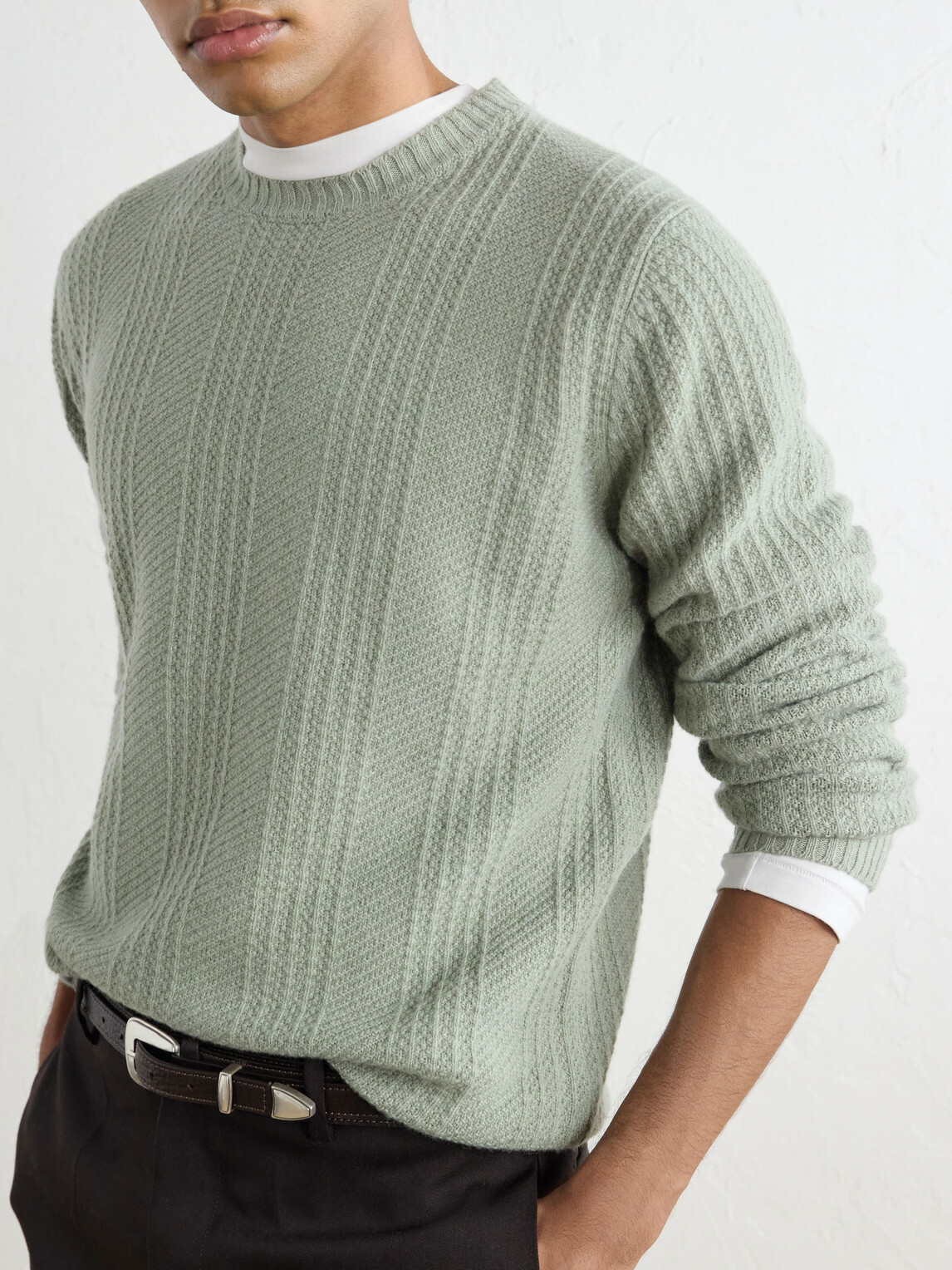 Altea - Wool and Cashmere-Blend Sweater - Green
