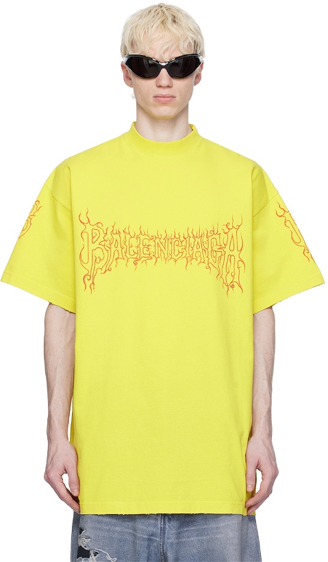 Photo: Balenciaga Yellow Darkwave T-Shirt