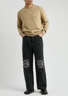 Loewe Anagram Wide-leg Jeans Black