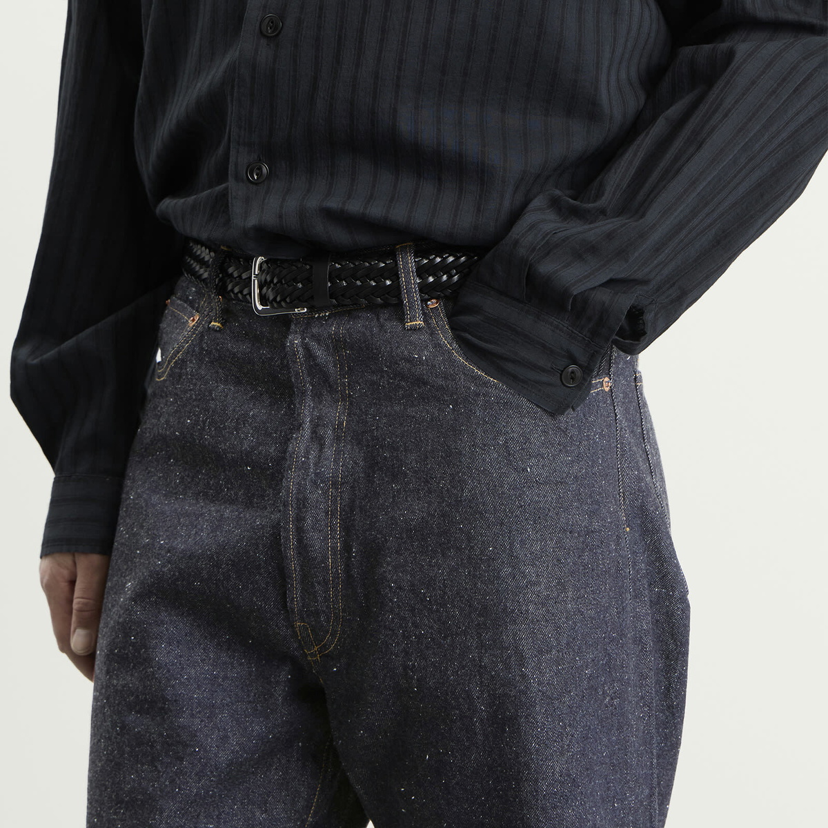 Kaptain Sunshine Men's Indigo Straight Denim Jeans in Indigo One Wash