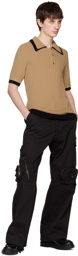 Moschino Brown Contrast Trim Polo