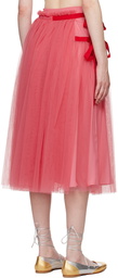 Molly Goddard Pink Lottie Midi Skirt