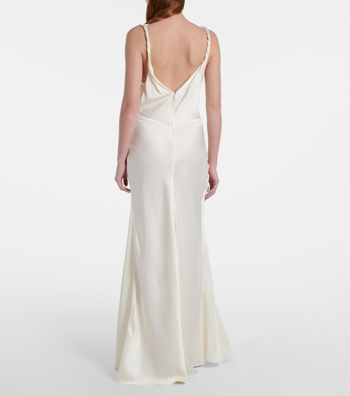 Victoria Beckham Posy draped crêpe satin gown