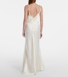 Victoria Beckham Posy draped crêpe satin gown