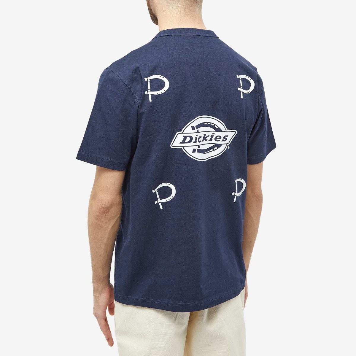 Dickies x POP Trading Company Pocket T-Shirt in Navy Blue Dickies Construct
