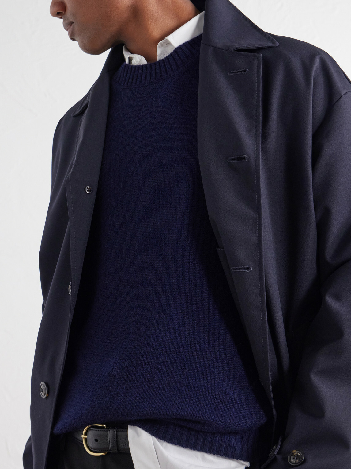 Boglioli - Wool and Cashmere-Blend Sweater - Blue