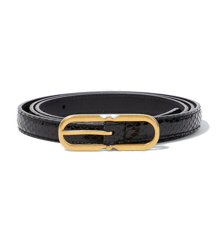Photo: Saint Laurent - Snake-effect leather belt