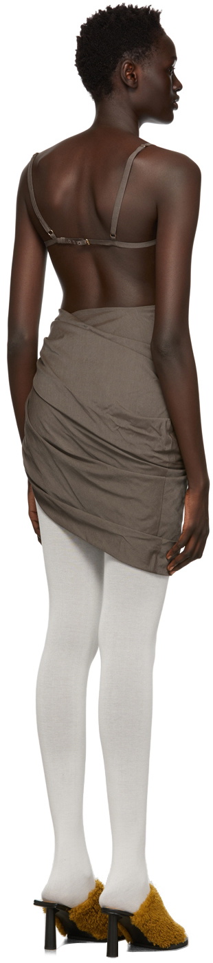 Robe Cop Copine Saudade - Haut Gris, Jupon Blanc, Couleur Taupe, Taille 36, Occasion Très Bon état