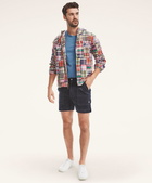 Brooks Brothers Men's Patchwork Madras Windbreaker Sweater