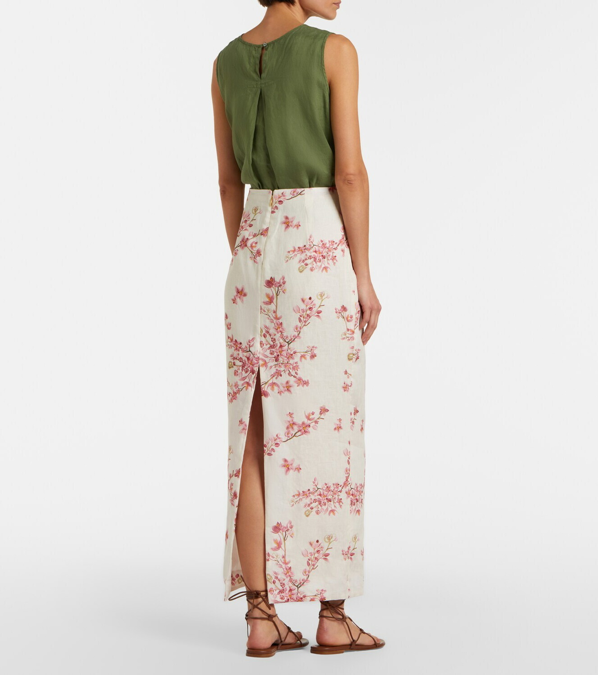 Agua by Agua Bendita Lirica Paraiso linen maxi skirt