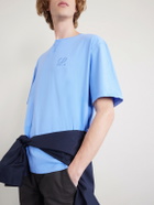 LOEWE - Logo-Embroidered Cotton-Jersey T-Shirt - Blue