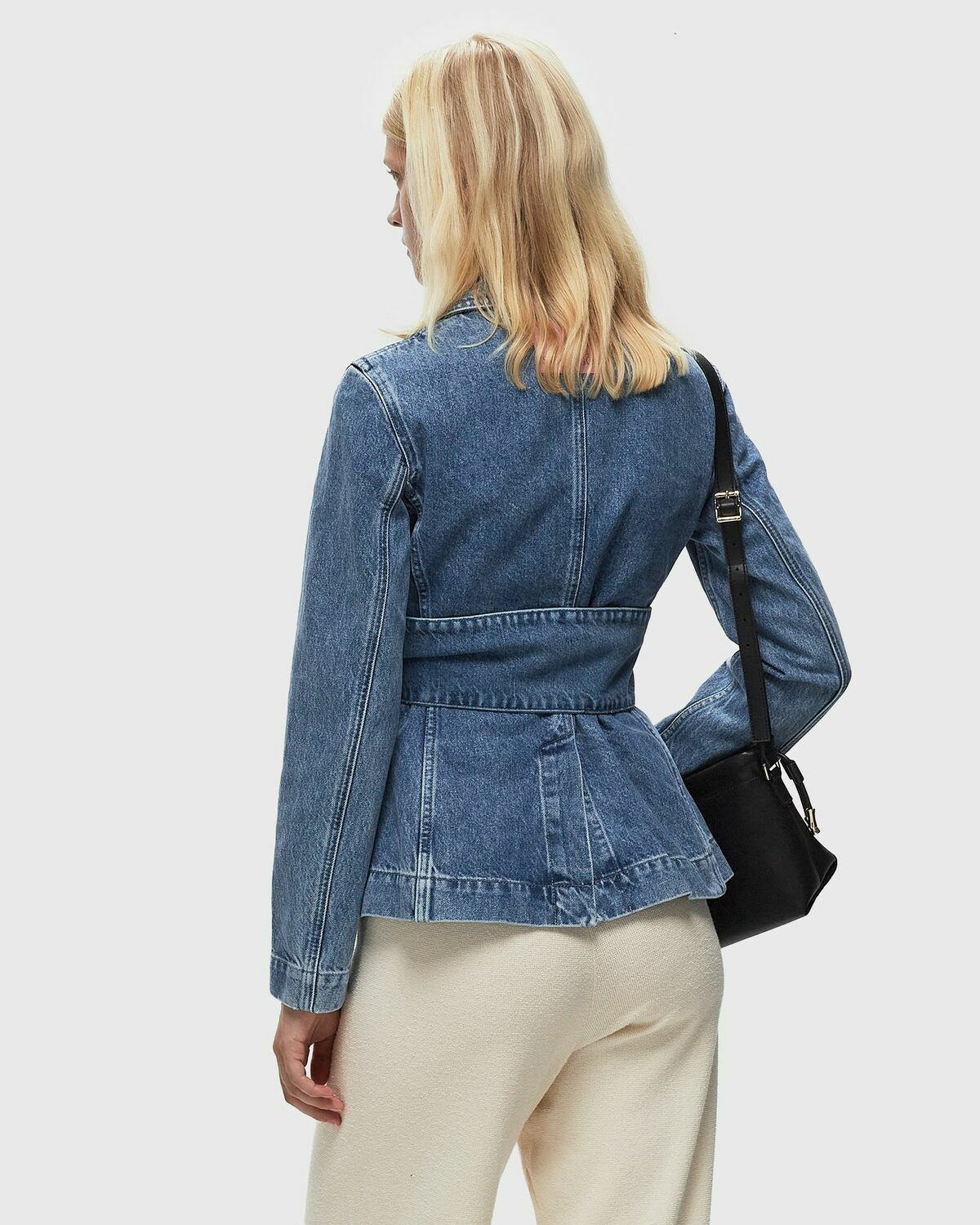 【関税込み】Stine Goya ブルー Rosemary ジャケット Stine Goya Gingham Check Knit Bomber Jacket | Nordstromrack