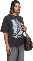 LU'U DAN Gray 'Year of the Horse' Oversized Concert T-shirt