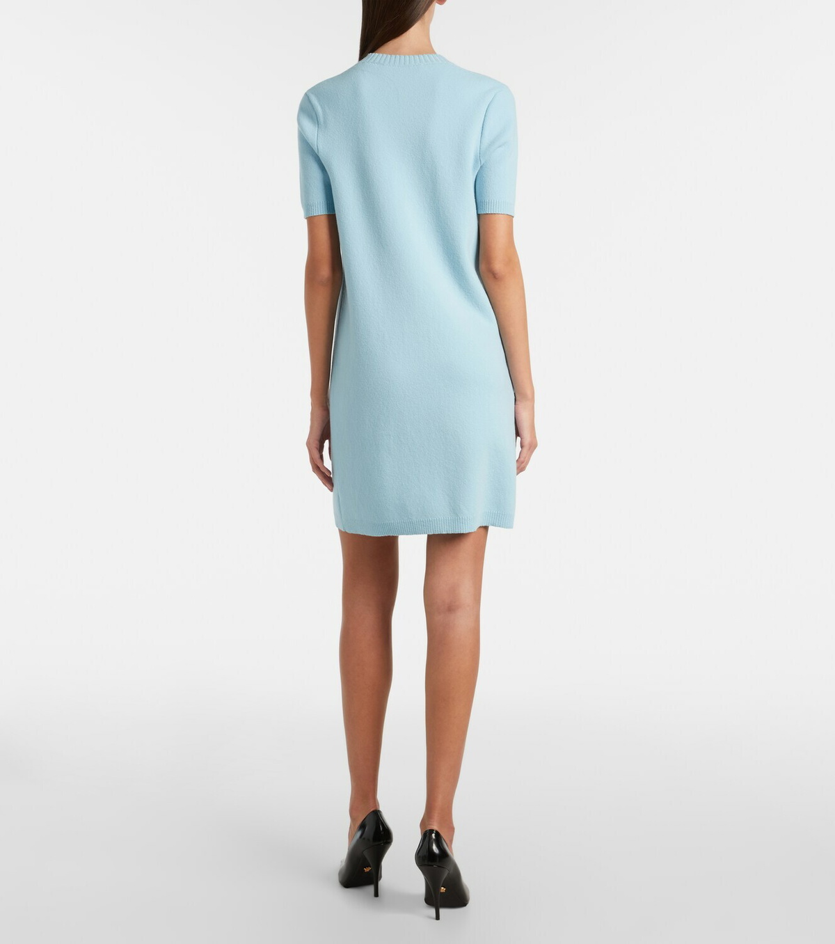 Versace Medusa wool and cashmere shirt dress