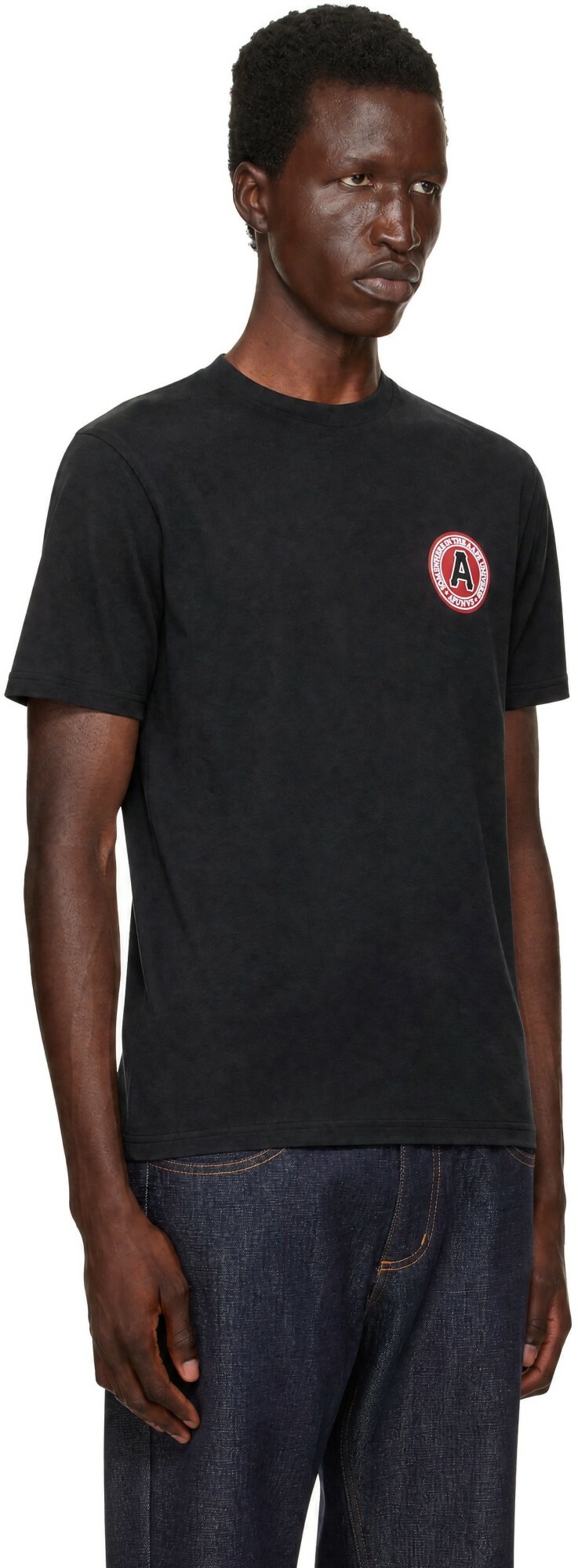 AAPE by A Bathing Ape Black 'AAPE' Basic T-shirt
