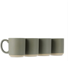 Lineage Ceramics Gray Big Mug, 4 pcs