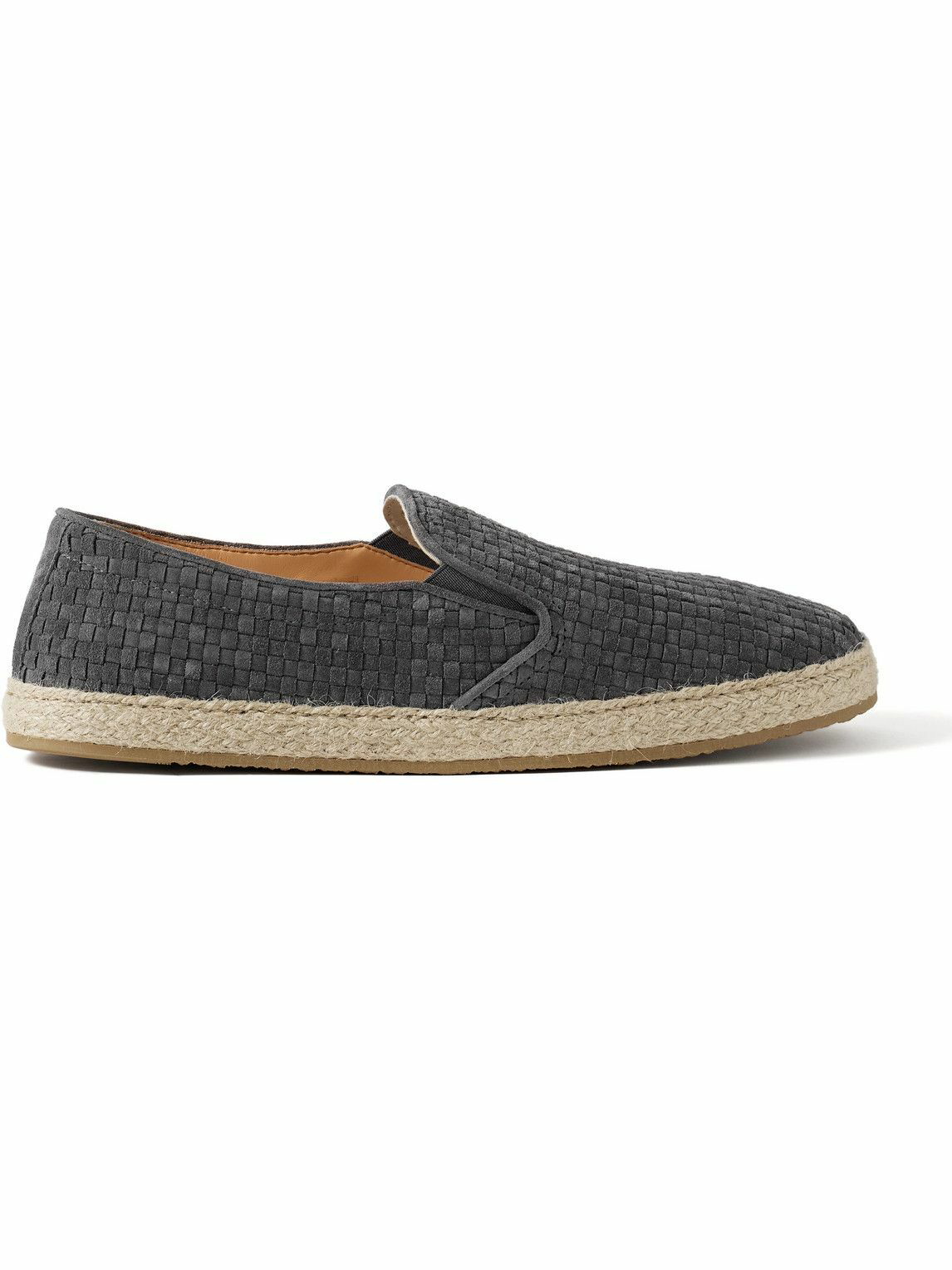 Brunello Cucinelli - Woven Suede Espadrilles - Gray Brunello Cucinelli