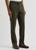 Percival Straight-leg Wool Trousers Green