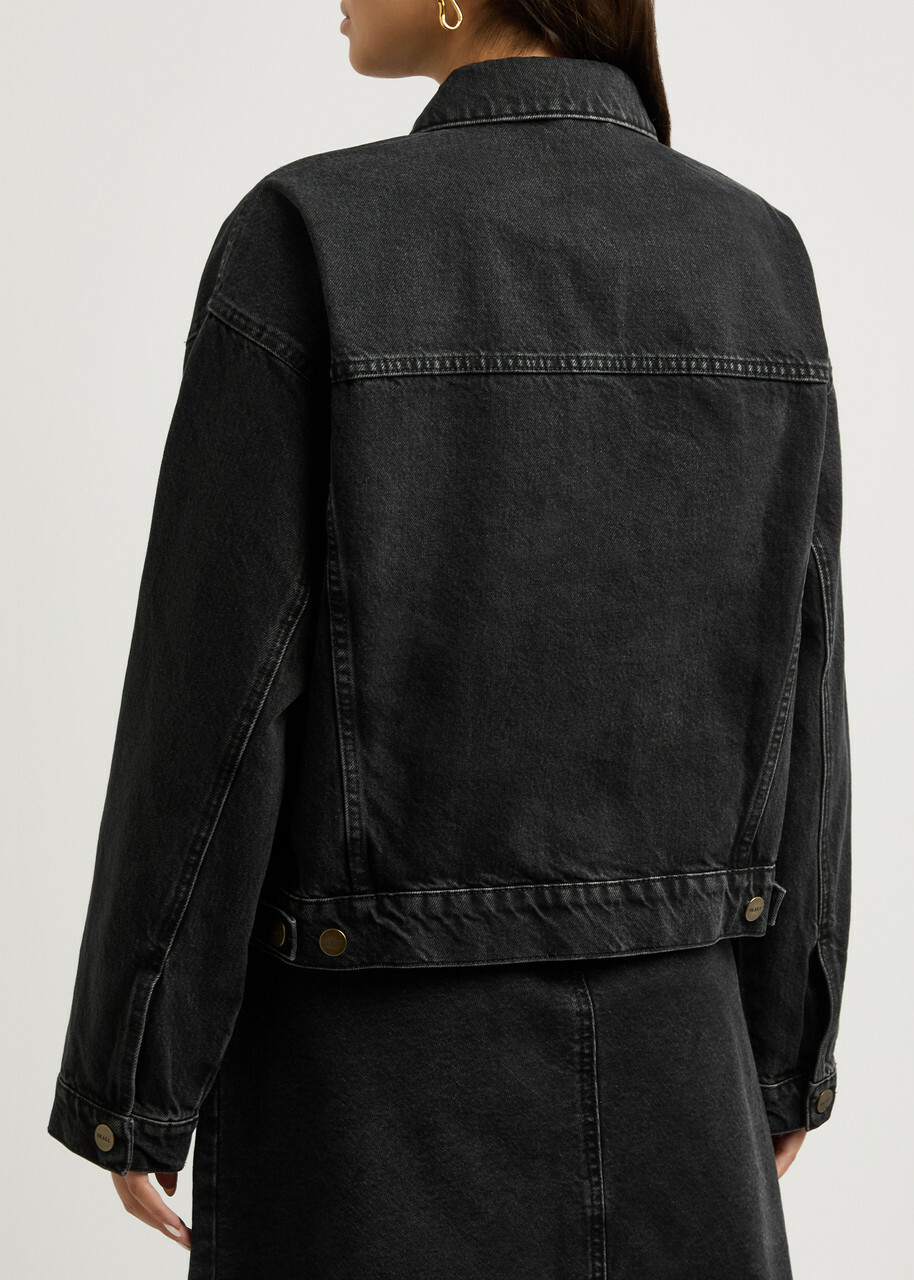 Skall Studio Inger Panelled Denim Jacket Black