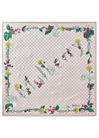 Mulberry Floral-print Silk Twill Scarf - Pink - One Size