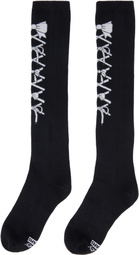 Ashley Williams Black Lace Knee Socks