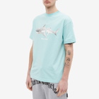 Palm Angels Men's Shark T-Shirt in Light Blue/White