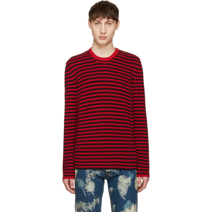 Photo: Gucci Red and Black Stripes Sweater