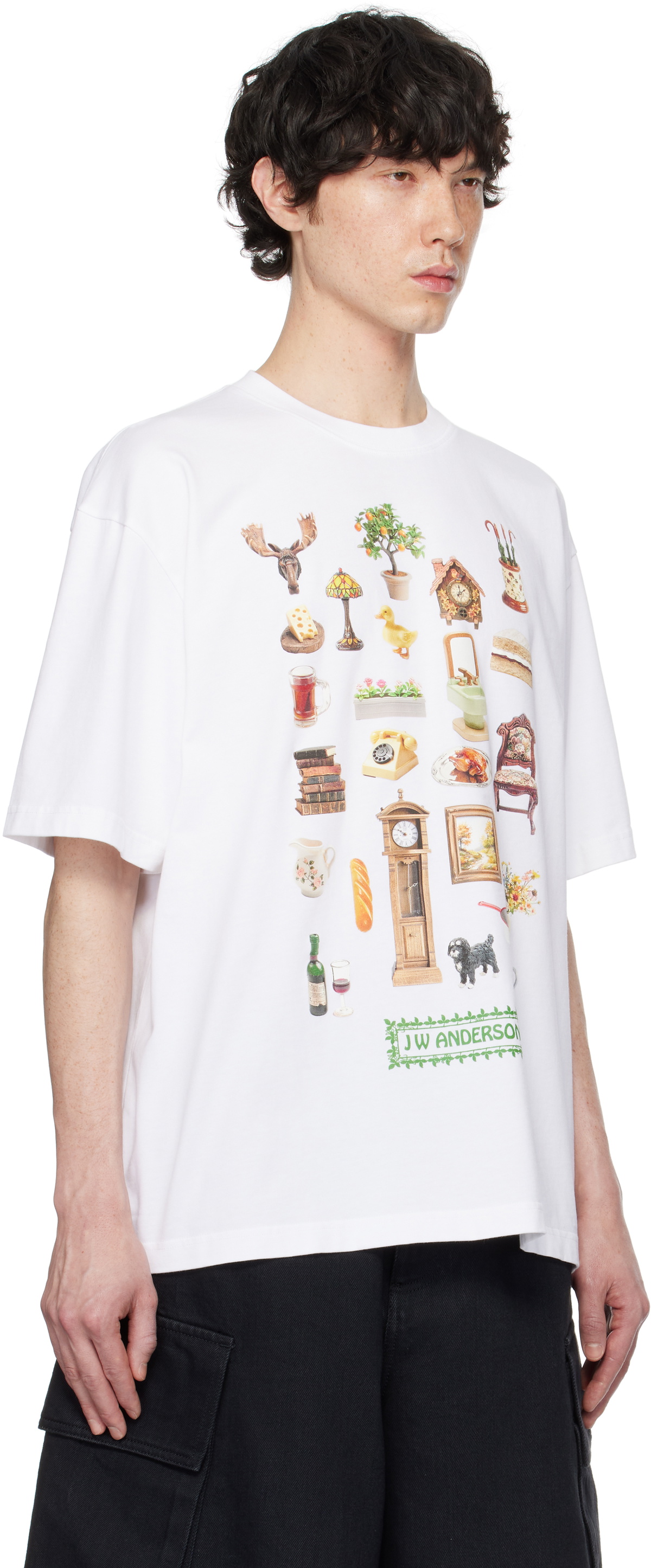 JW Anderson White Diorama Printed T-shirt JW Anderson