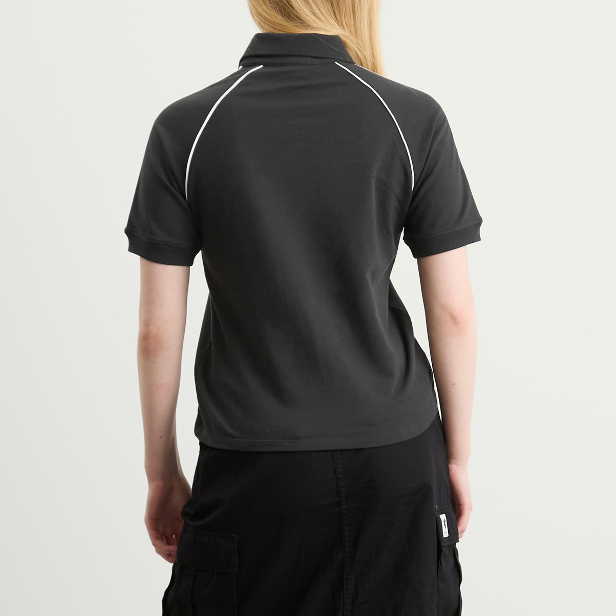 Adidas Women's SST Adicolor Short Sleeve Polo in Black/White