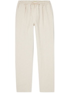 De Bonne Facture - Washed Linen-Canvas Drawstring Trousers - Neutrals