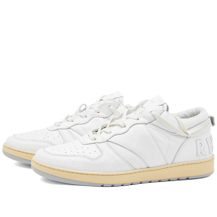 Photo: Rhude Men's Rhecess Low Sneakers in White/White