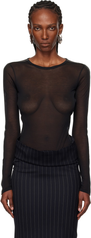 Photo: Mugler Black Tuxedo Bodysuit