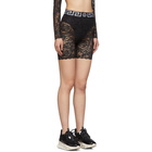 Versace Underwear Black Lace Cycling Shorts