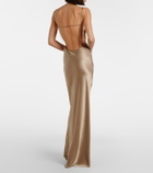 Saint Laurent Open-back silk satin gown