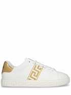 VERSACE - Faux Leather Logo Sneakers