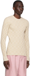 Jacquemus Off-White & Beige 'La Maille Gelati' Sweater