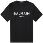 Balmain Men's Classic Paris T-Shirt in Black/White