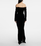 Mugler re/edit Les Méduses velvet corset gown