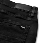 AMIRI - Thrasher Plus Skinny-Fit Distressed Stretch-Denim Jeans - Black