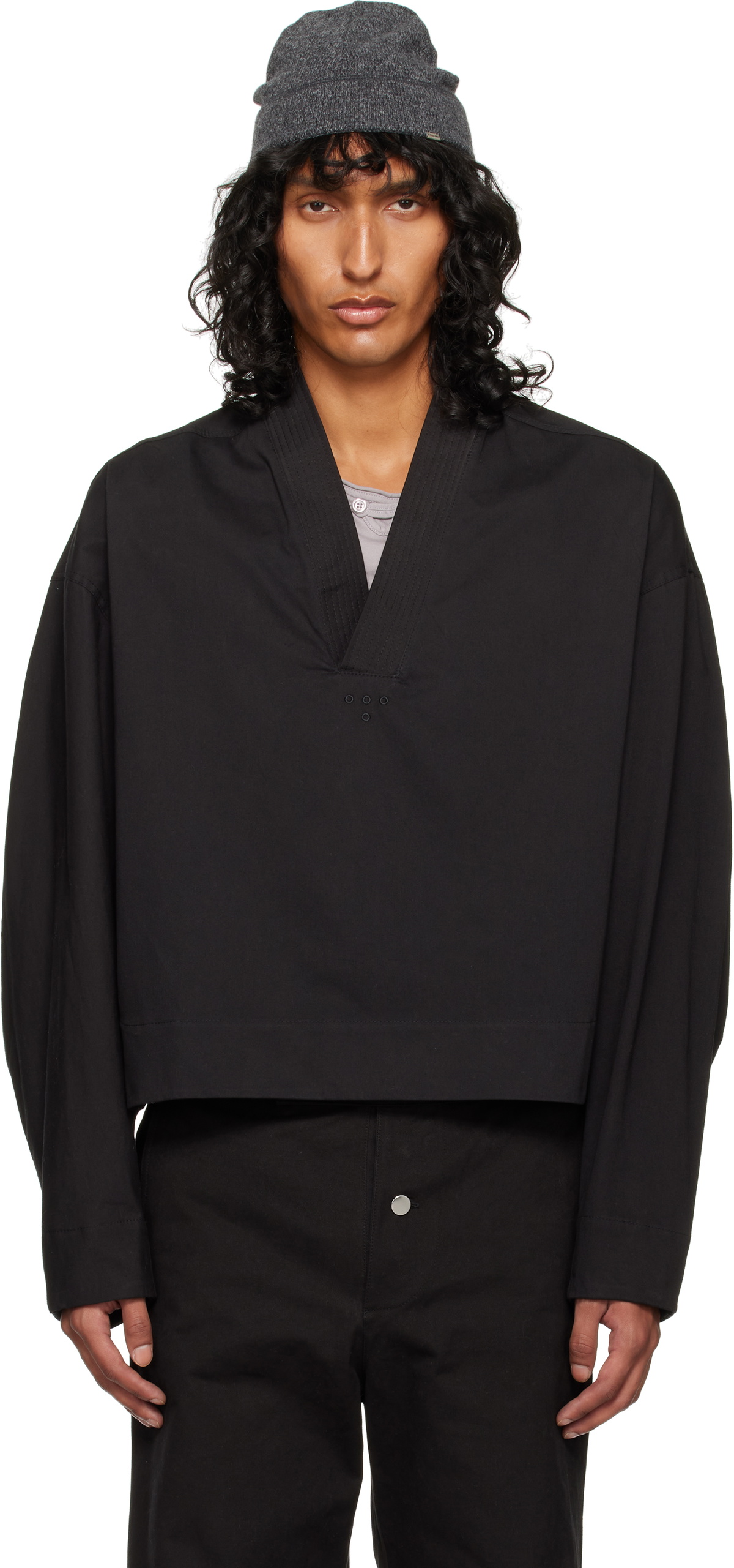 Tondolo Black Cotton T-shirt