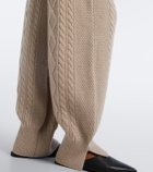 Lisa Yang Bryndis cable-knit cashmere wide-leg pants