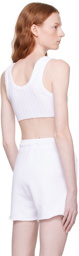 COTTON CITIZEN White Capri Crop Tank Top