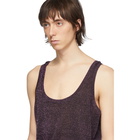 Dries Van Noten Purple Jarret Metallic Tank Top