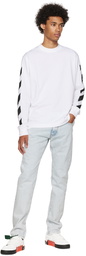 Off-White White Diag Arrow Skate Long Sleeve T-Shirt