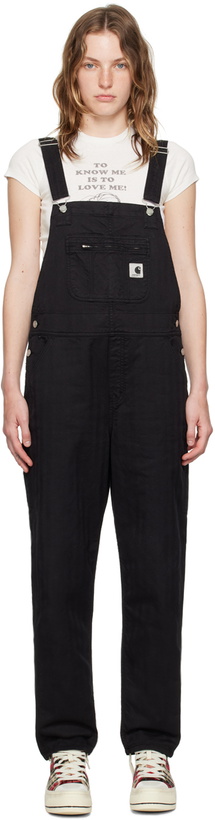 Photo: Carhartt Work In Progress Black Norris Bib Overalls