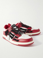 AMIRI - Skel-Top Colour-Block Leather and Suede Sneakers - Red