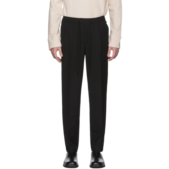Photo: LHomme Rouge Black Comfort Loose Fit Trousers