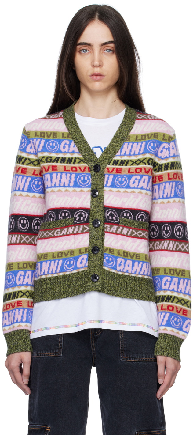 GANNI Multicolor Jacquard Cardigan GANNI