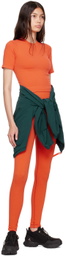 OTTI Orange Biodegradable Nylon Sport Leggings
